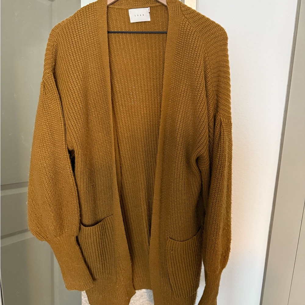 Women's Tan Cardigan Sweater